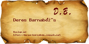 Deres Barnabás névjegykártya